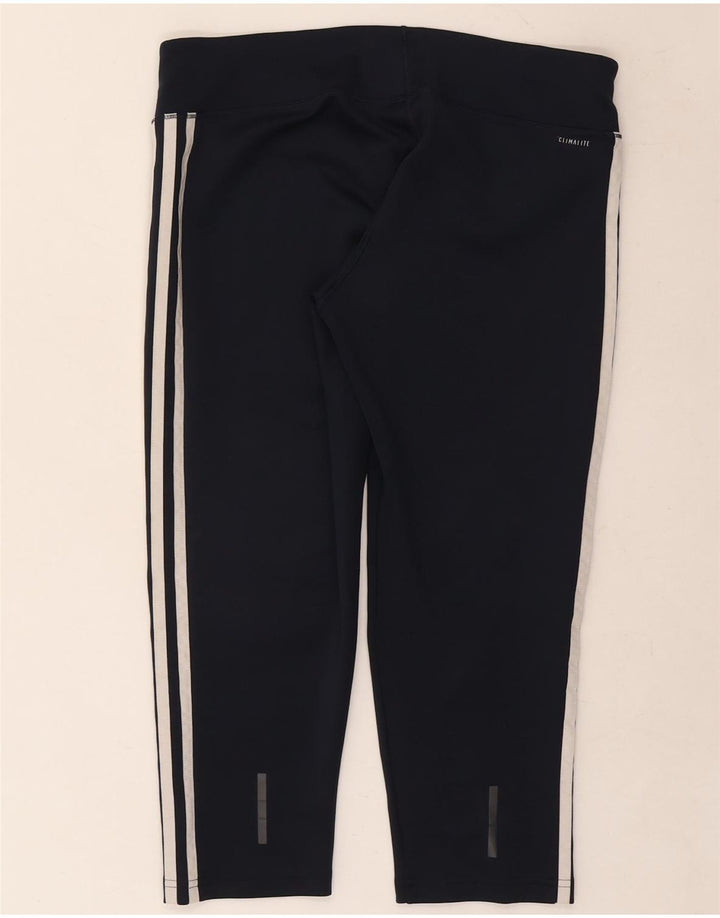 Adidas Damen Climalite Capri Leggings UK 16/18 Large Marineblau Polyester