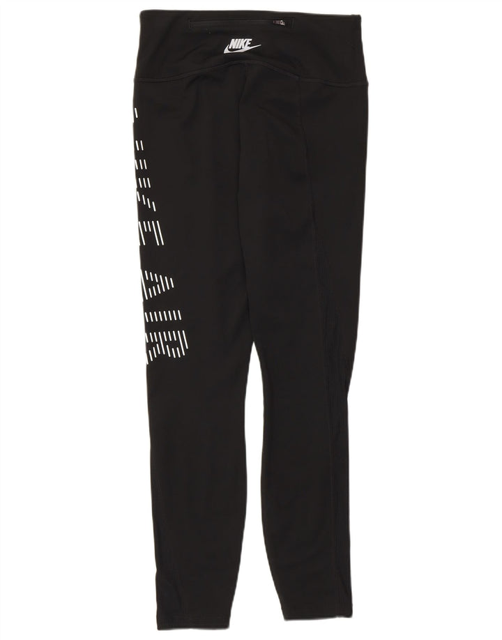 Nike Damen Dri Fit Graphic Leggings UK 8 Small Schwarz