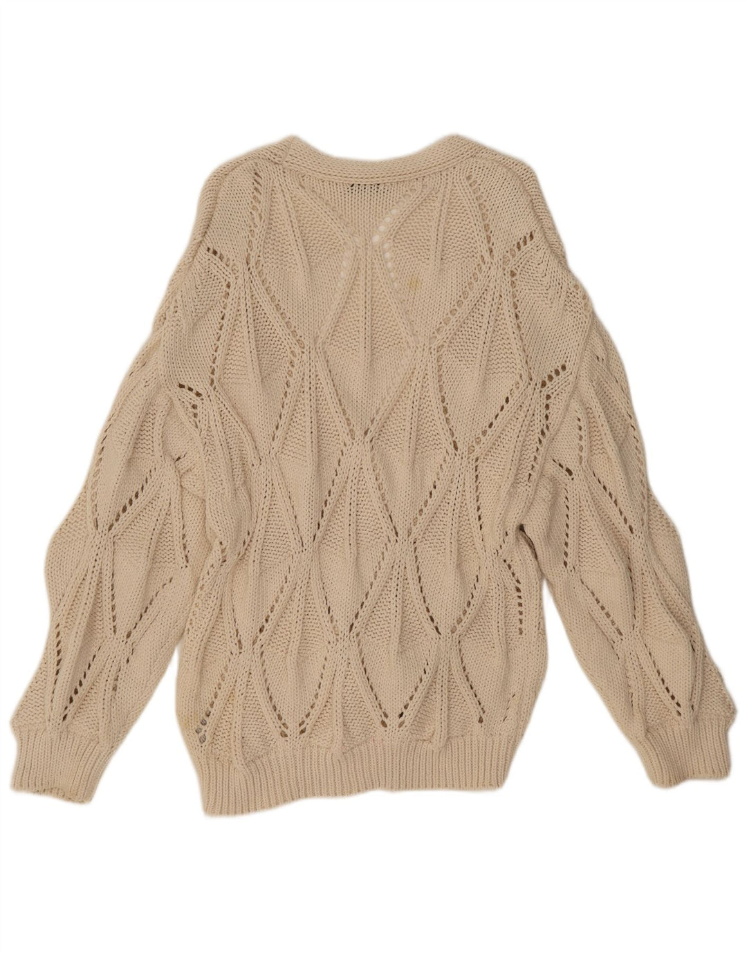 Zara Damen-Cardigan-Pullover UK 14 Mittelbeige Baumwolle
