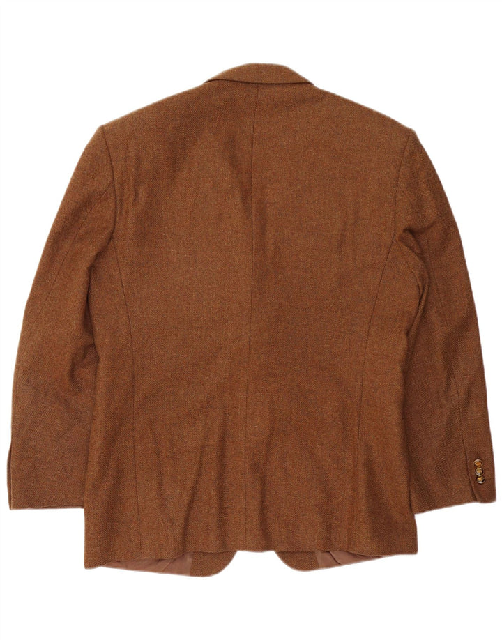 Ferre Herren-Blazer mit 2 Knöpfen, IT 50, große braun gesprenkelte Wolle