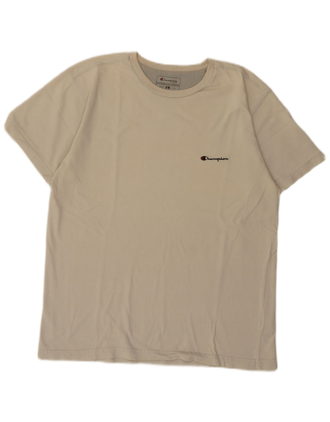 Champion Herren T-Shirt Top Large Beige Baumwolle