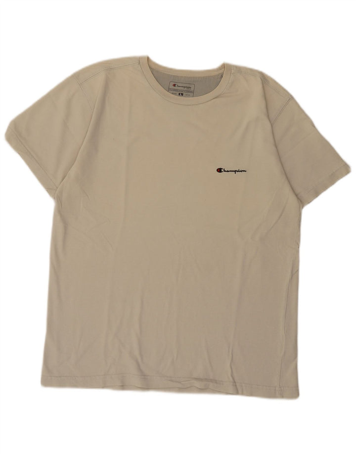 Champion Herren T-Shirt Top Large Beige Baumwolle