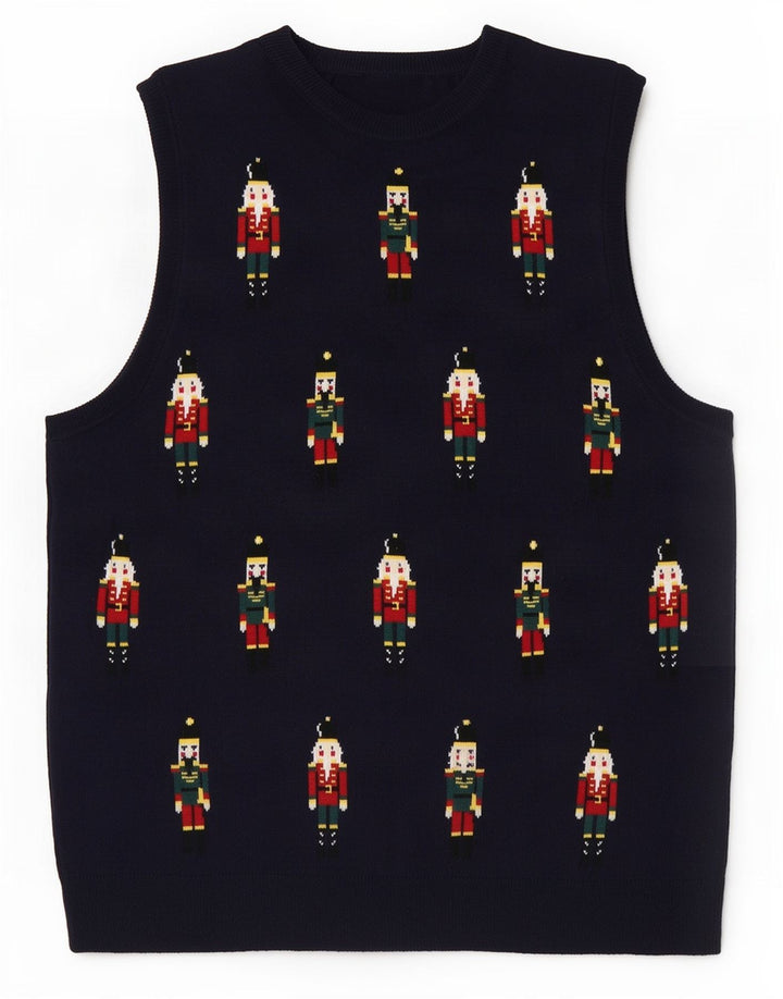 Marks & Spencer Herren Weste Tank Top Small Marineblau Weihnachten