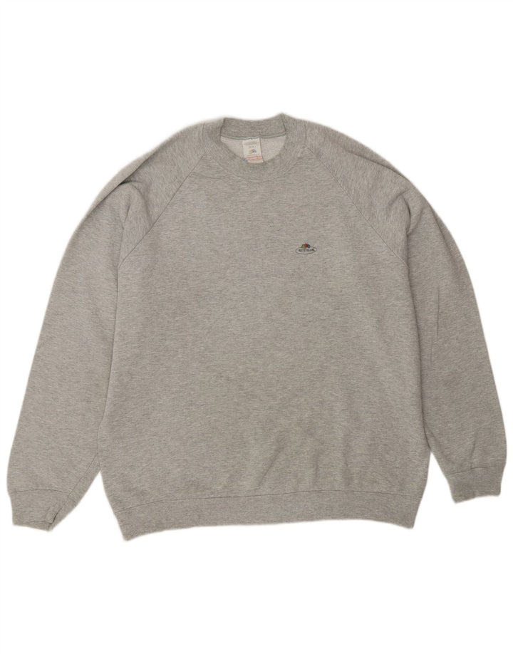 Vintage Herren Sweatshirt Pullover XL Grau Baumwolle