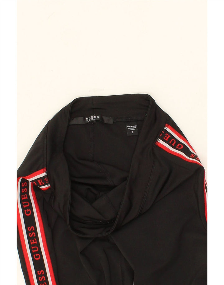 GUESS Womens Graphic Leggings UK 10 Small  Black Polyester Vintage Guess and Second-Hand Guess from Messina Hembry 