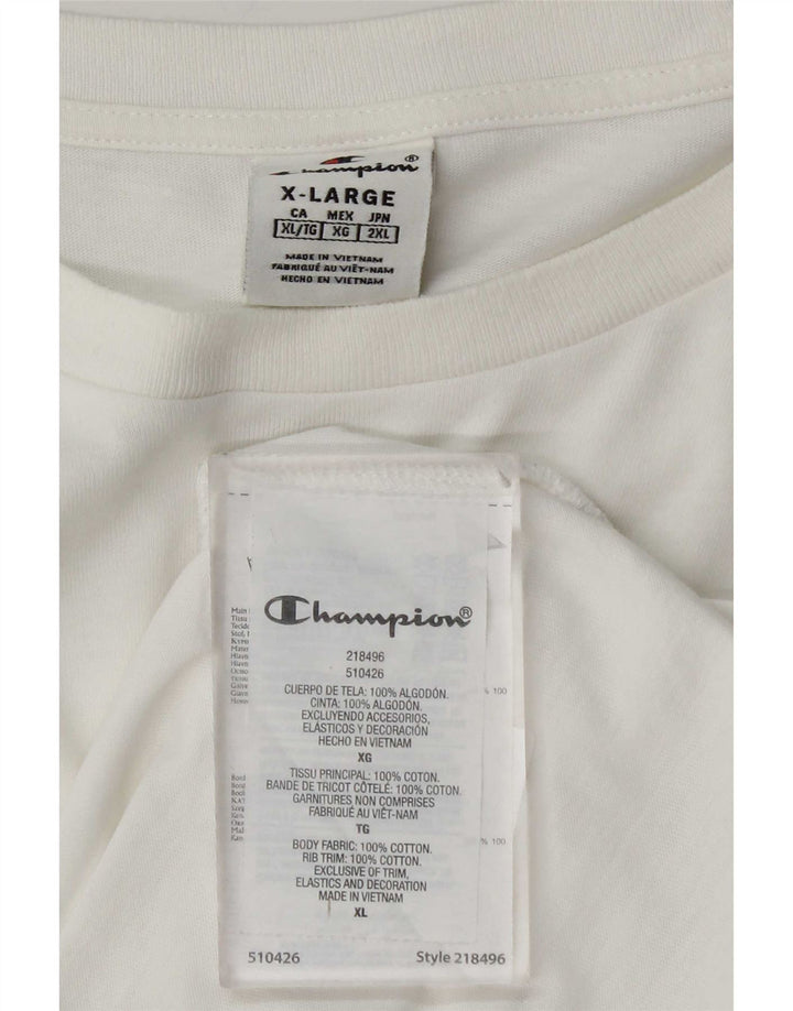 Champion Herren T-Shirt Top XL Weiße Baumwolle