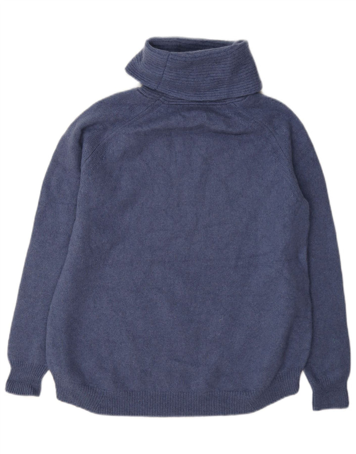 Massimo Dutti Damen-Pullover mit Rollkragen, Gr. 10, Größe S, Blau