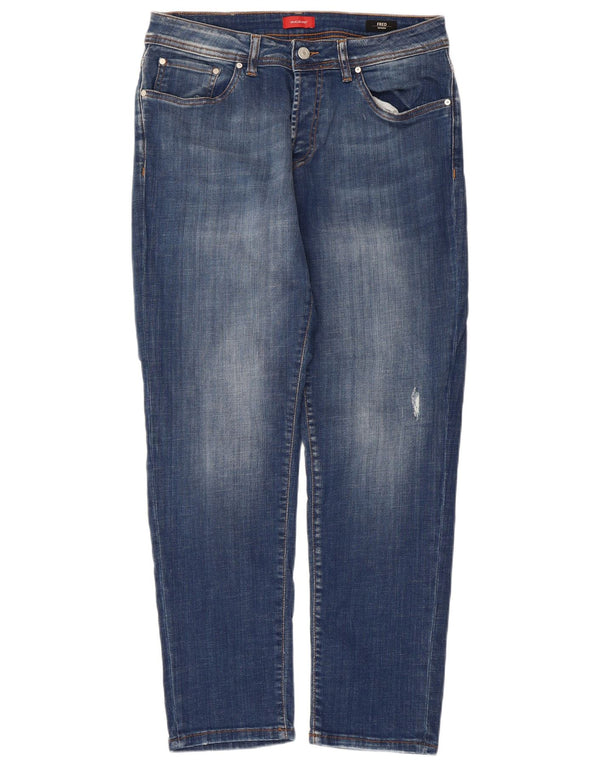 Liu Jo Herren Fred Tapered Jeans W32 L27 Blaue Baumwolle