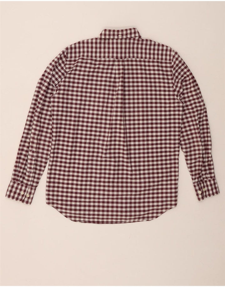 GANT Herrenhemd Größe 39/40 15 1/2 Medium Maroon Gingham Cotton