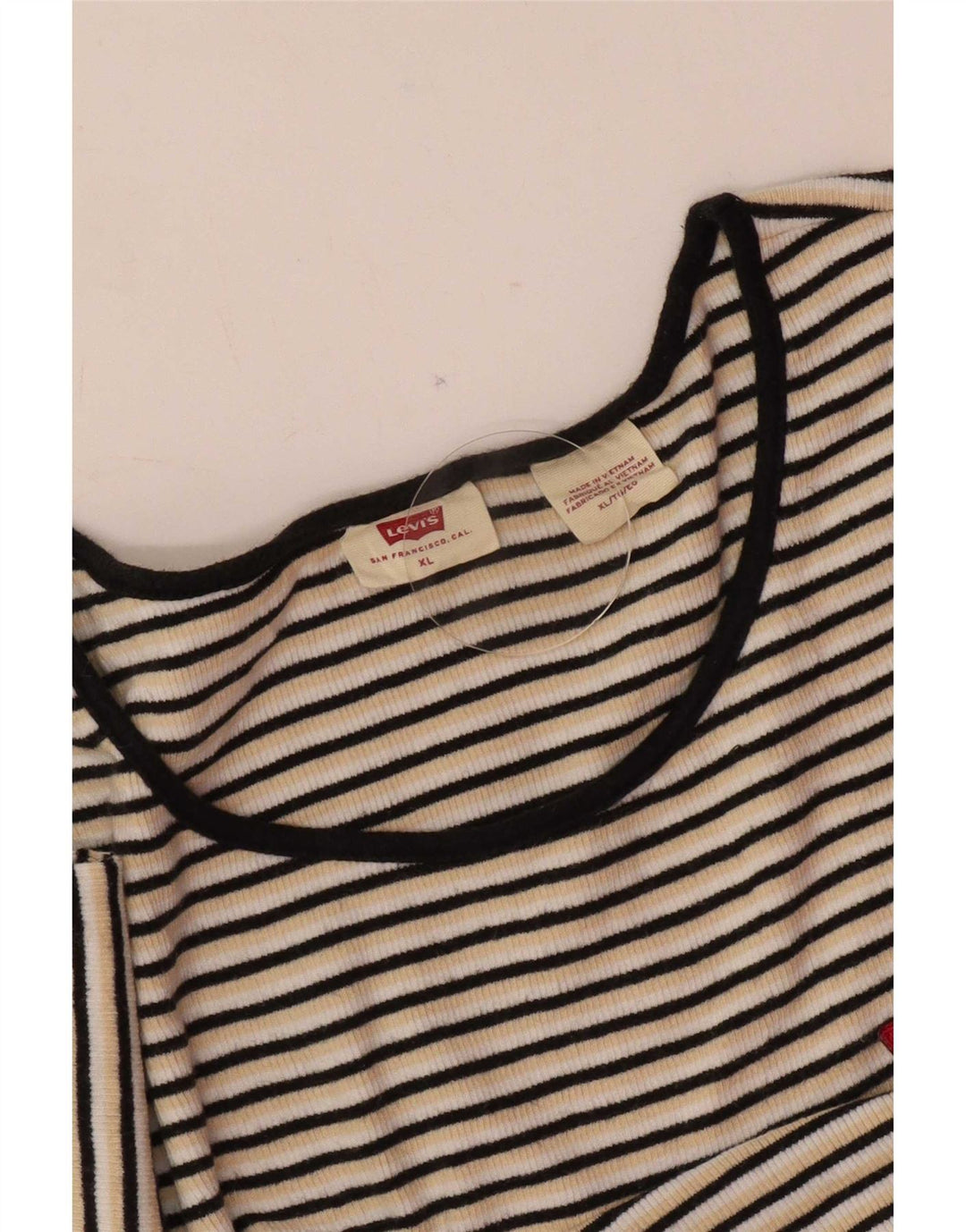 Levi's Damen T-Shirt Top UK 18 XL Mehrfarbig gestreift