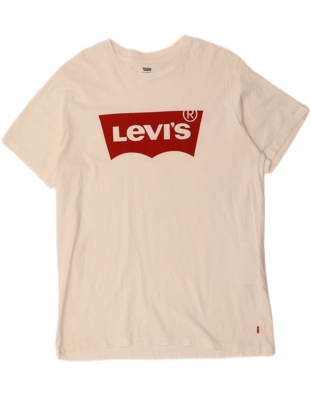 Levi's Herren-T-Shirt mit Standard-Passform, Grafik, Größe L, aus weißer Baumwolle