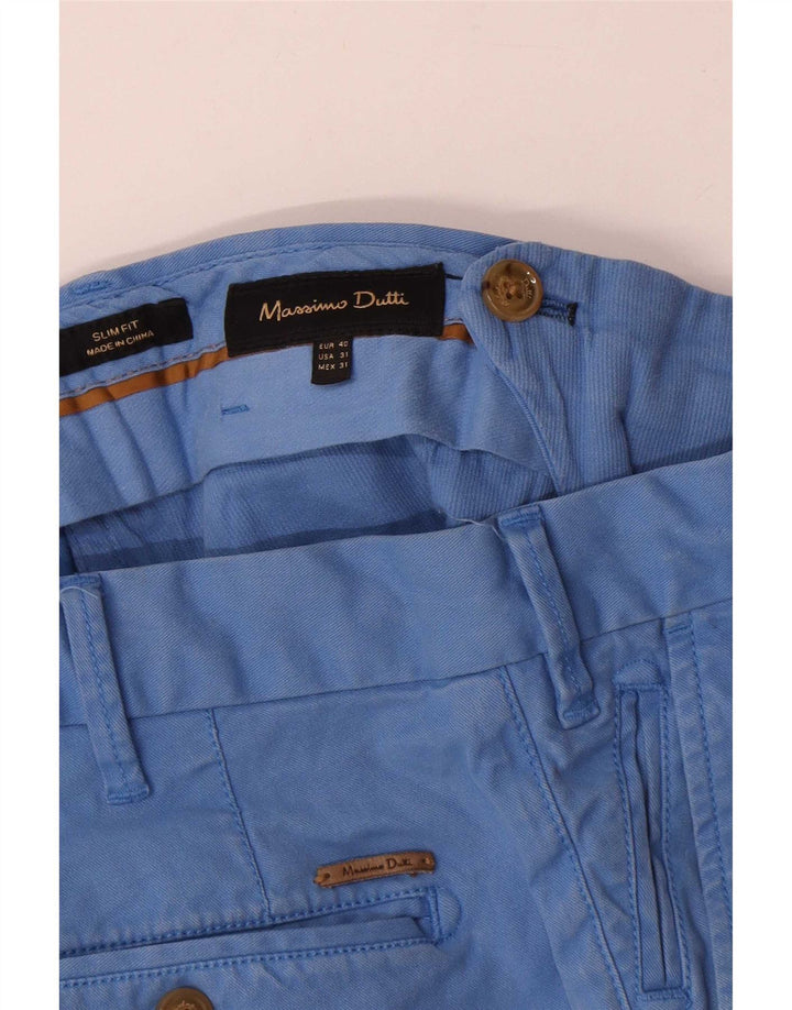 Massimo Dutti Herren Slim Fit Chinohose EU 40 Medium W31 L29 Blau