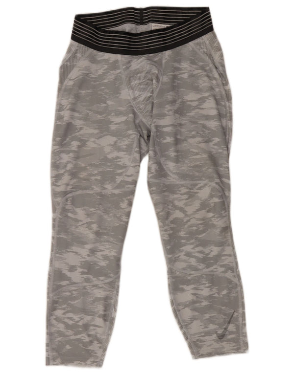 Nike Herren Dri Fit Leggings Mittelgraues Camouflage-Polyester
