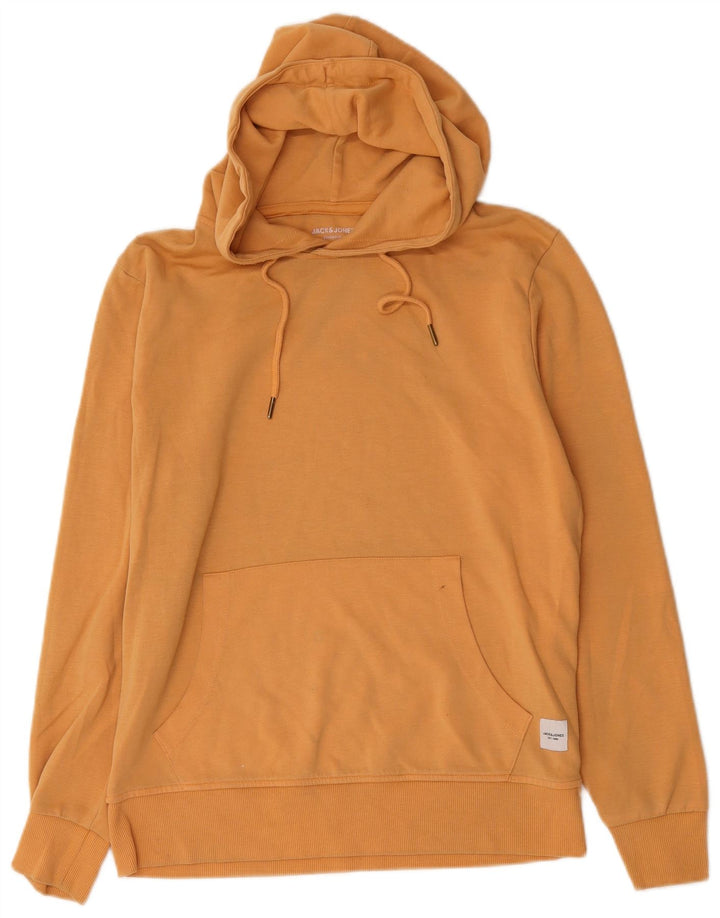 Jack & Jones Herren Kapuzenpullover aus mittelgelber Baumwolle