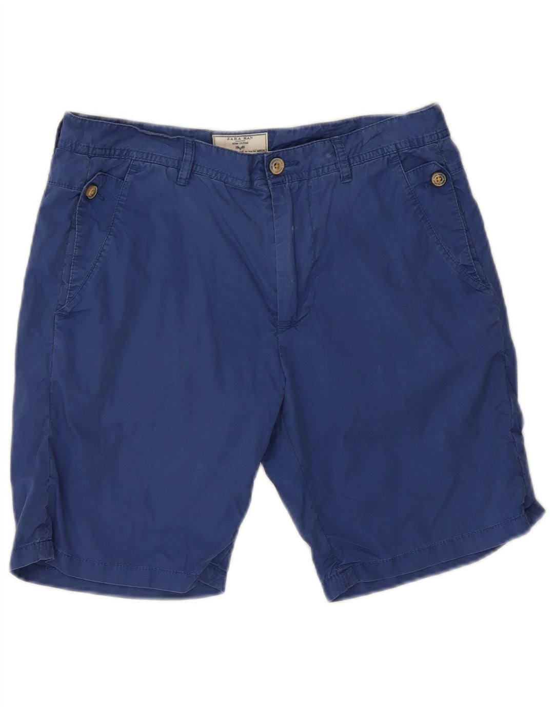 Zara Herren Chinoshorts EU 38 Small W30 Blau