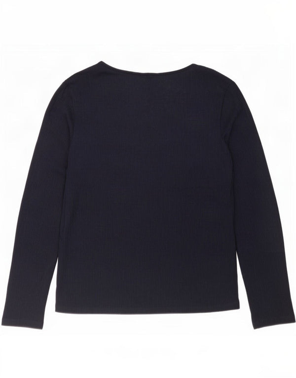 Marks & Spencer Langarm-Blusenoberteil für Damen, Gr. 40, Marineblau