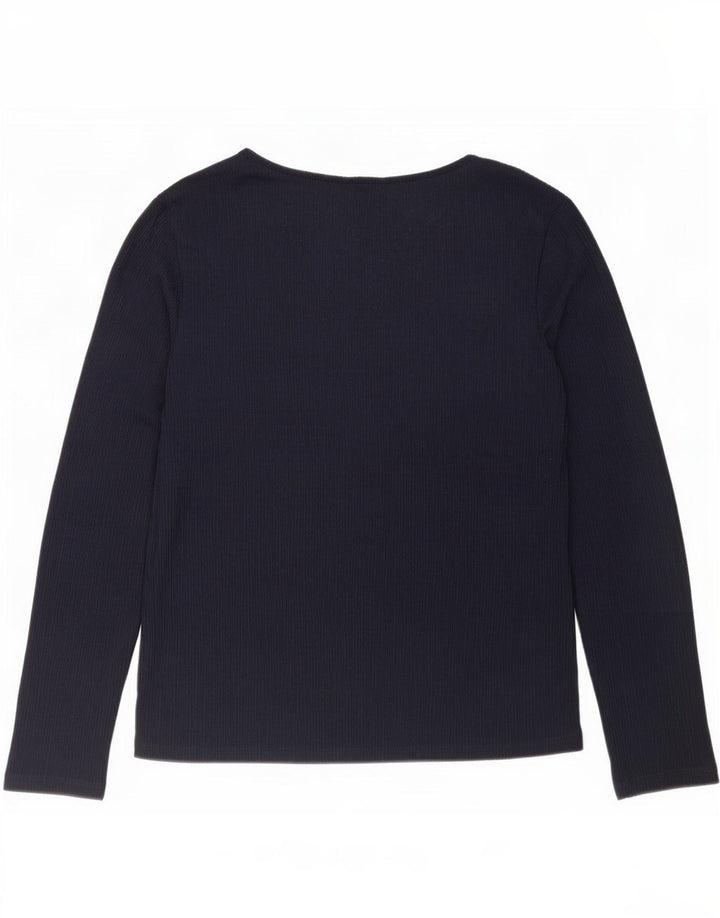 Marks & Spencer Langarm-Blusenoberteil für Damen, Gr. 40, Marineblau