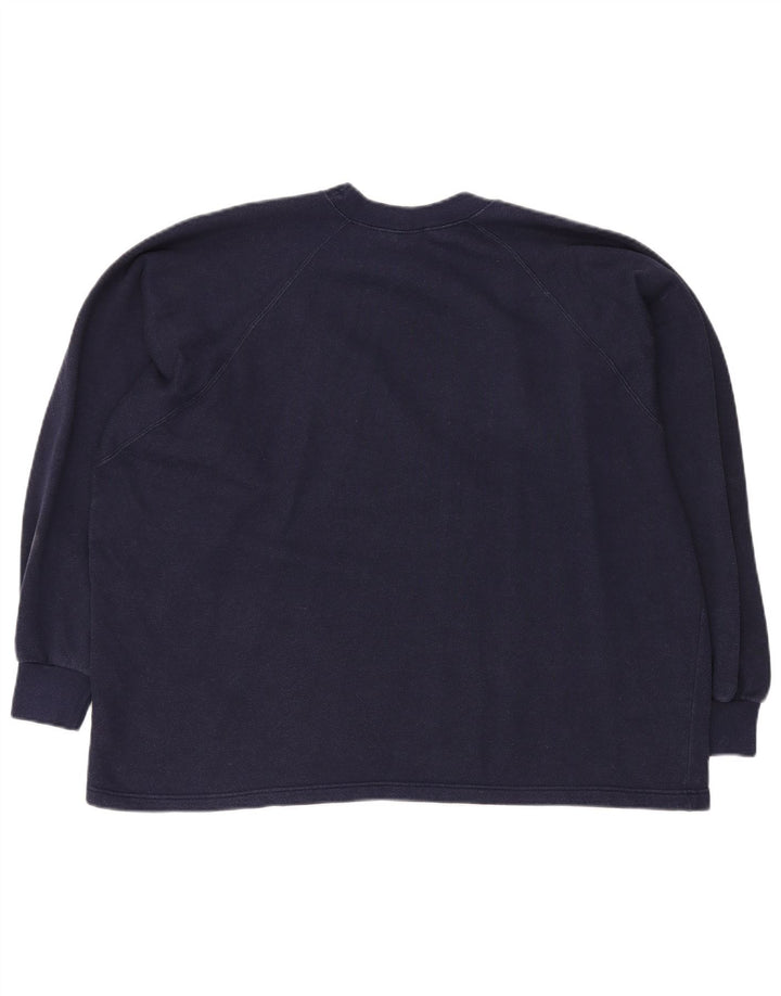 CHAMPION Übergroßer Grafik-Sweatshirtpullover für Damen, UK 16, Large, Marineblau