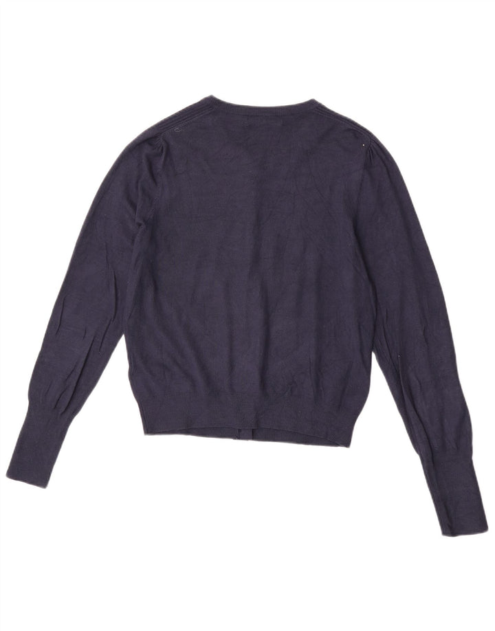 Marks & Spencer Damen-Cardigan-Pullover UK 12 Mittelmarineblaue Viskose