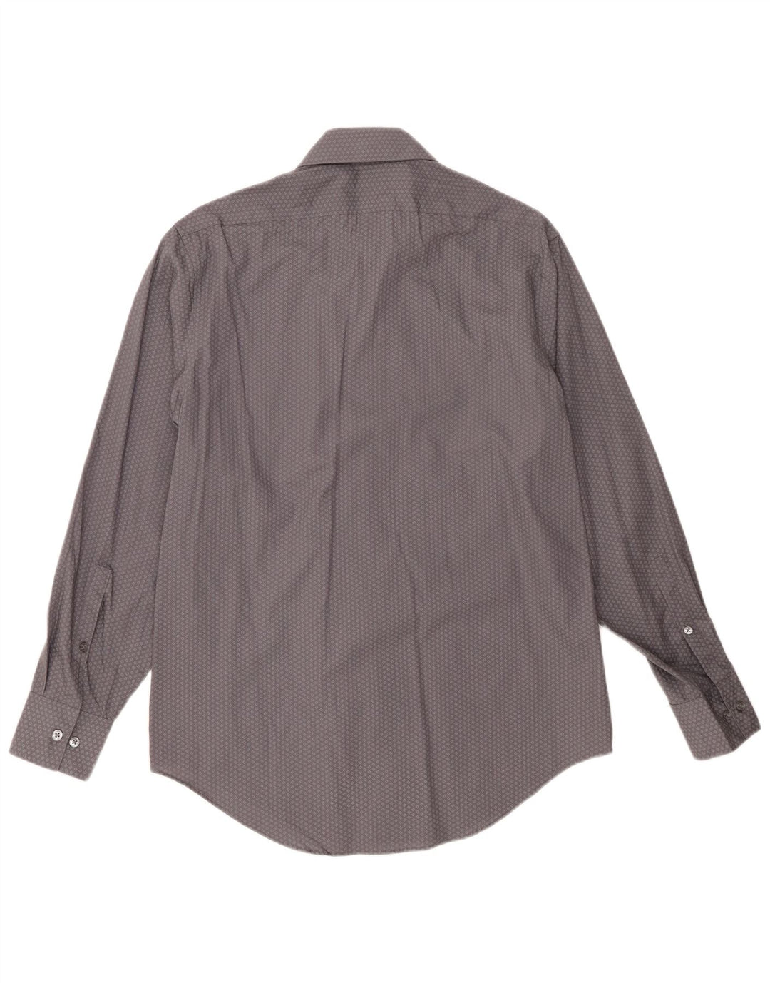 CALVIN KLEIN Herren Slim Fit Hemd Größe 15 1/2 Mittelgrau geometrisch