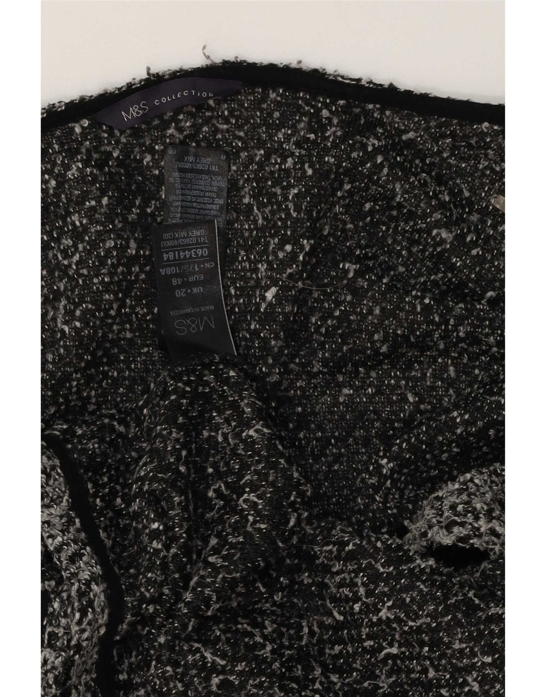 Marks & Spencer Damen-Cardigan-Pullover UK 20 2XL Grau meliertes Polyester