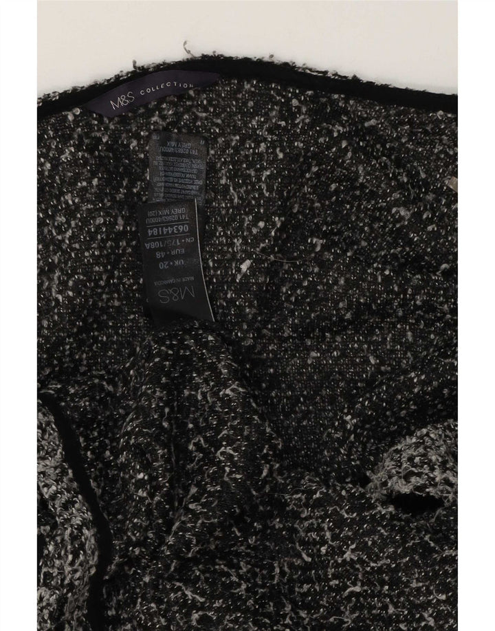 Marks & Spencer Damen-Cardigan-Pullover UK 20 2XL Grau meliertes Polyester