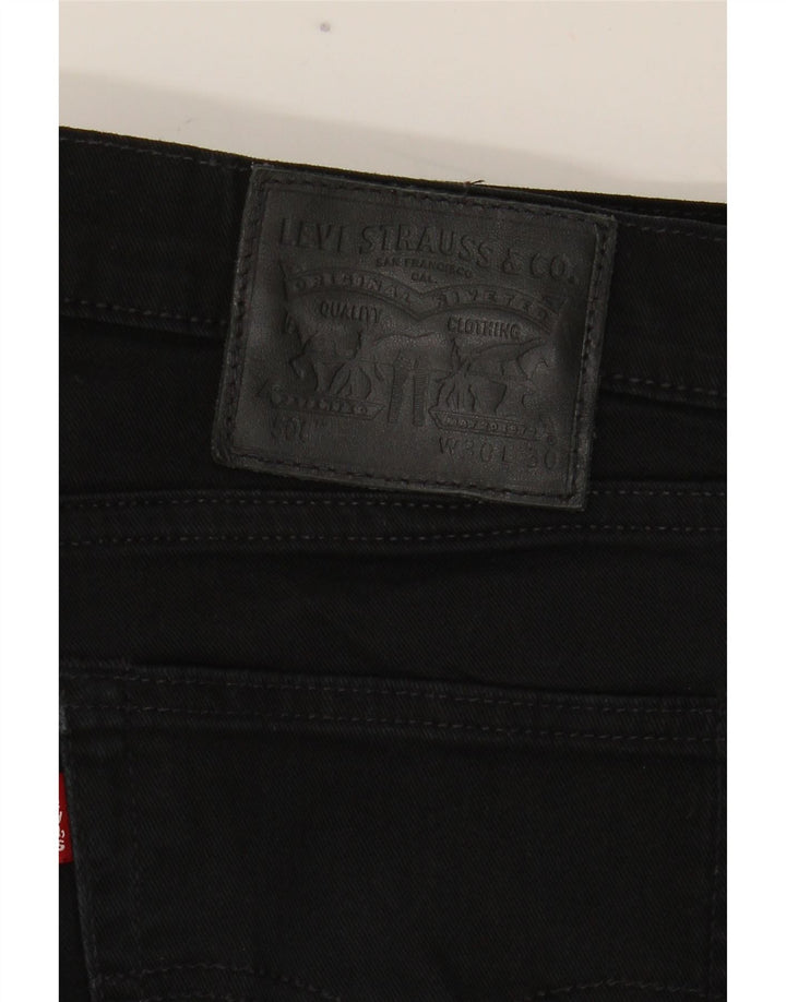 Levi's Herren 508 Regular Tapered Jeans W30 L30 schwarze Baumwolle