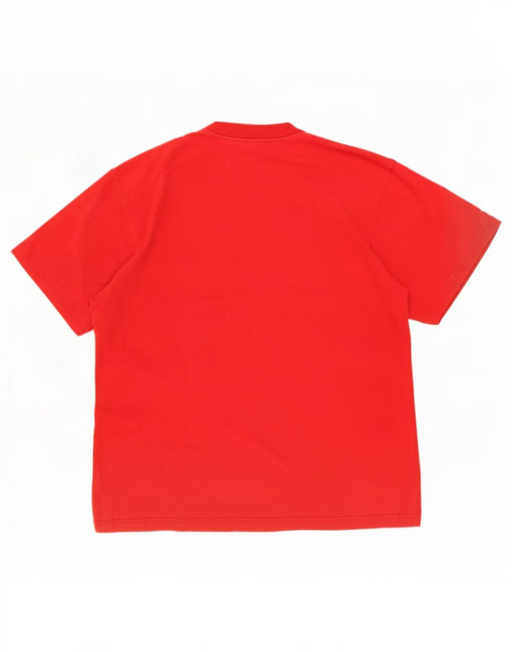 Fila Herren Grafik-T-Shirt-Oberteil XL aus roter Baumwolle
