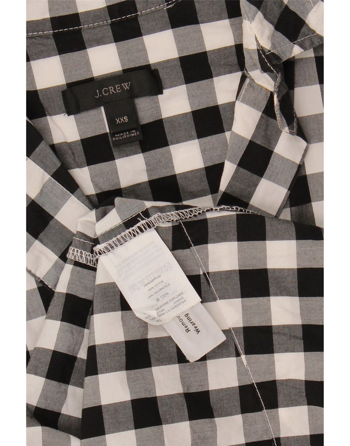 J. CREW Womens Short Sleeve Pullover Shirt Dress UK 2 2XS Black Gingham Vintage J. Crew and Second-Hand J. Crew from Messina Hembry 