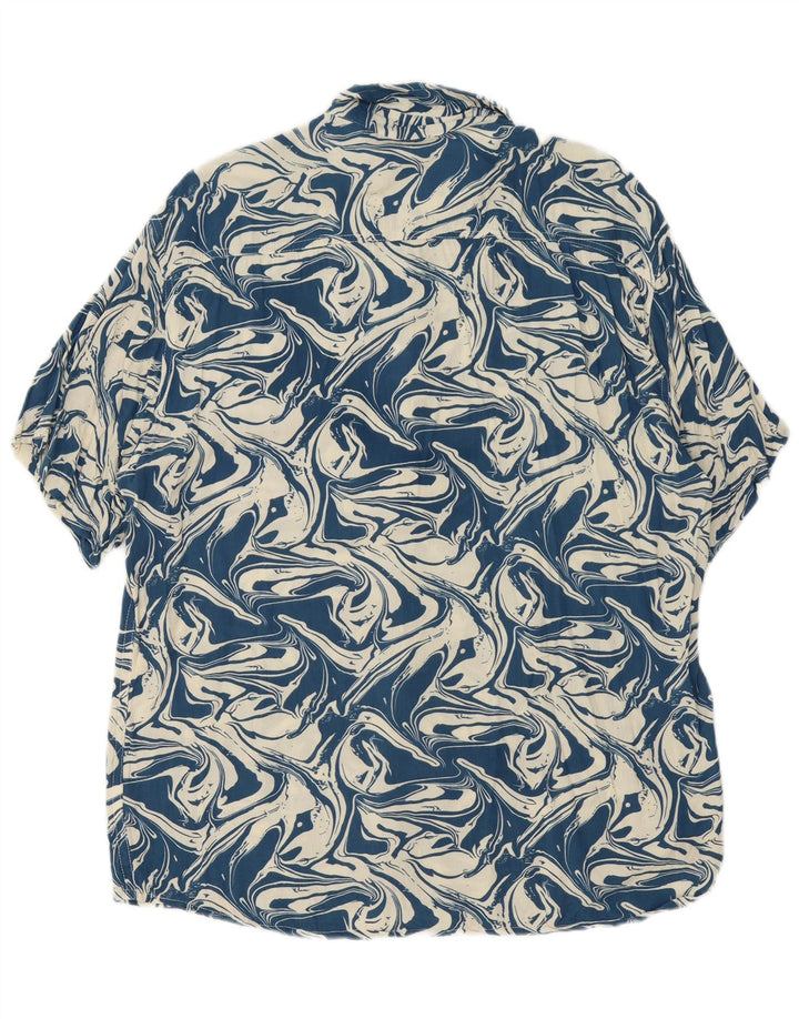 Heartless Herren-Kurzarmhemd mit abstraktem Muster, 2XL, Marineblau, Baumwolle