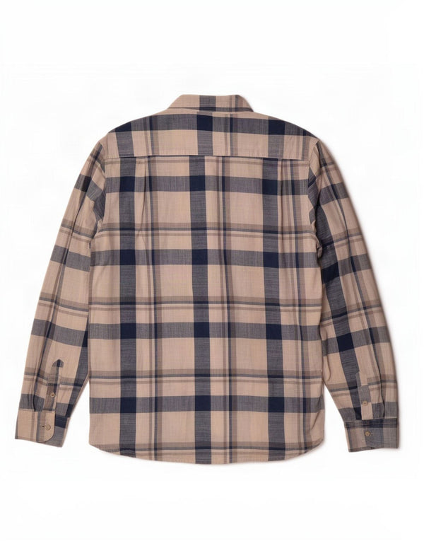 Wrangler Herrenhemd, groß, beige, kariert, Baumwolle