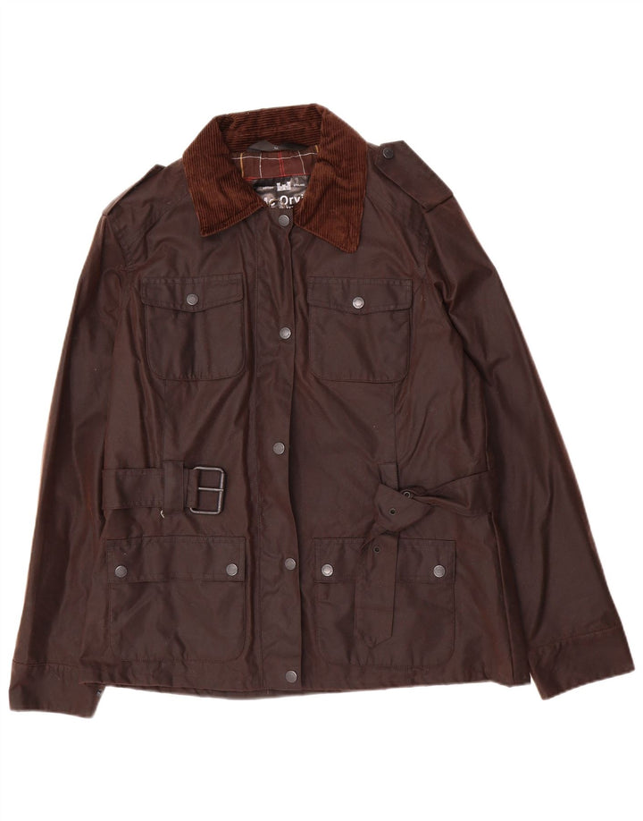MC Orvis Damenjacke aus gewachster Baumwolle IT 40/42 mittelbraune Baumwolle