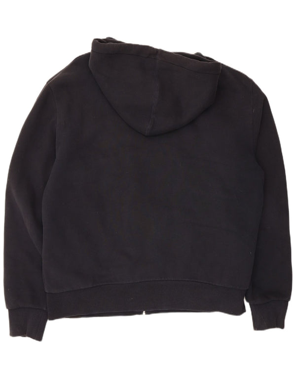 Superdry Mens Sherpa Zip Hoodie Sweater 2XL Navy Blue Cotton