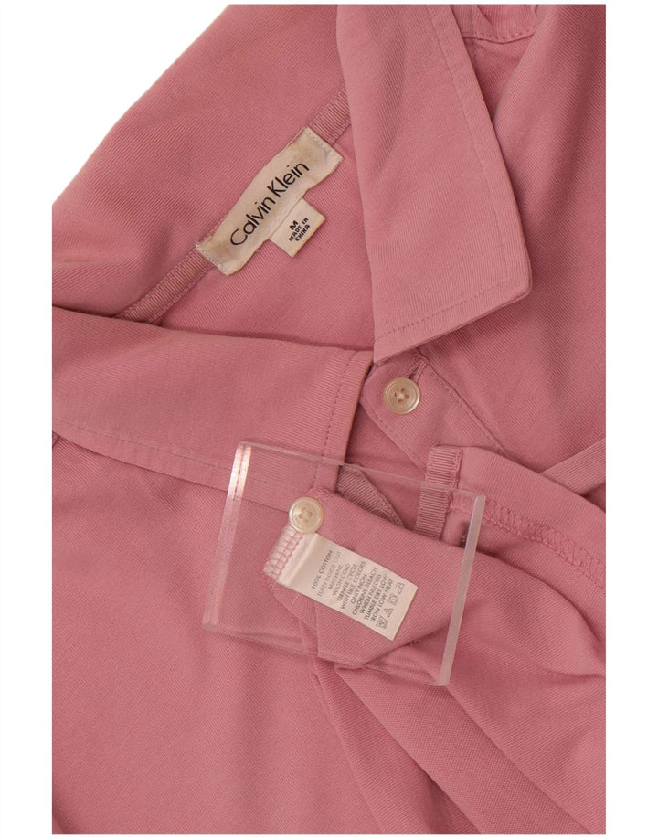 Calvin Klein Herren-Poloshirt aus mittelrosa Baumwolle