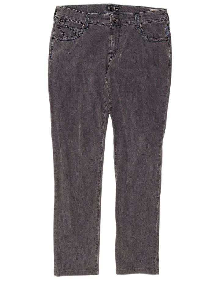 ARMANI Damen Slim Jeans W30 L29 Grau