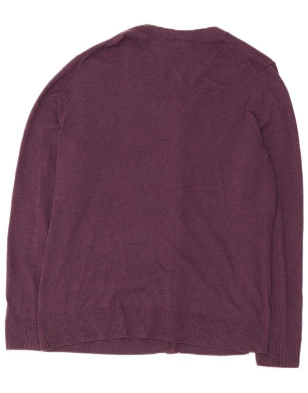 Gap Damen-Cardigan-Pullover UK 18 XL Lila Baumwolle
