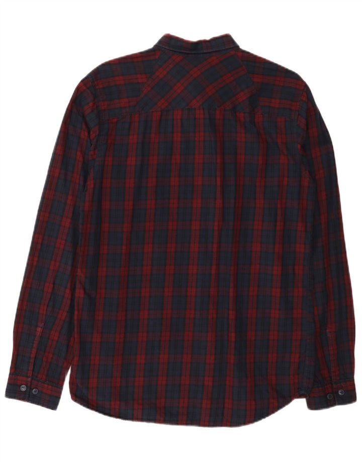 Jack & Jones Herren-Flanellhemd, mittelgroß, marineblau, kariert, Baumwolle