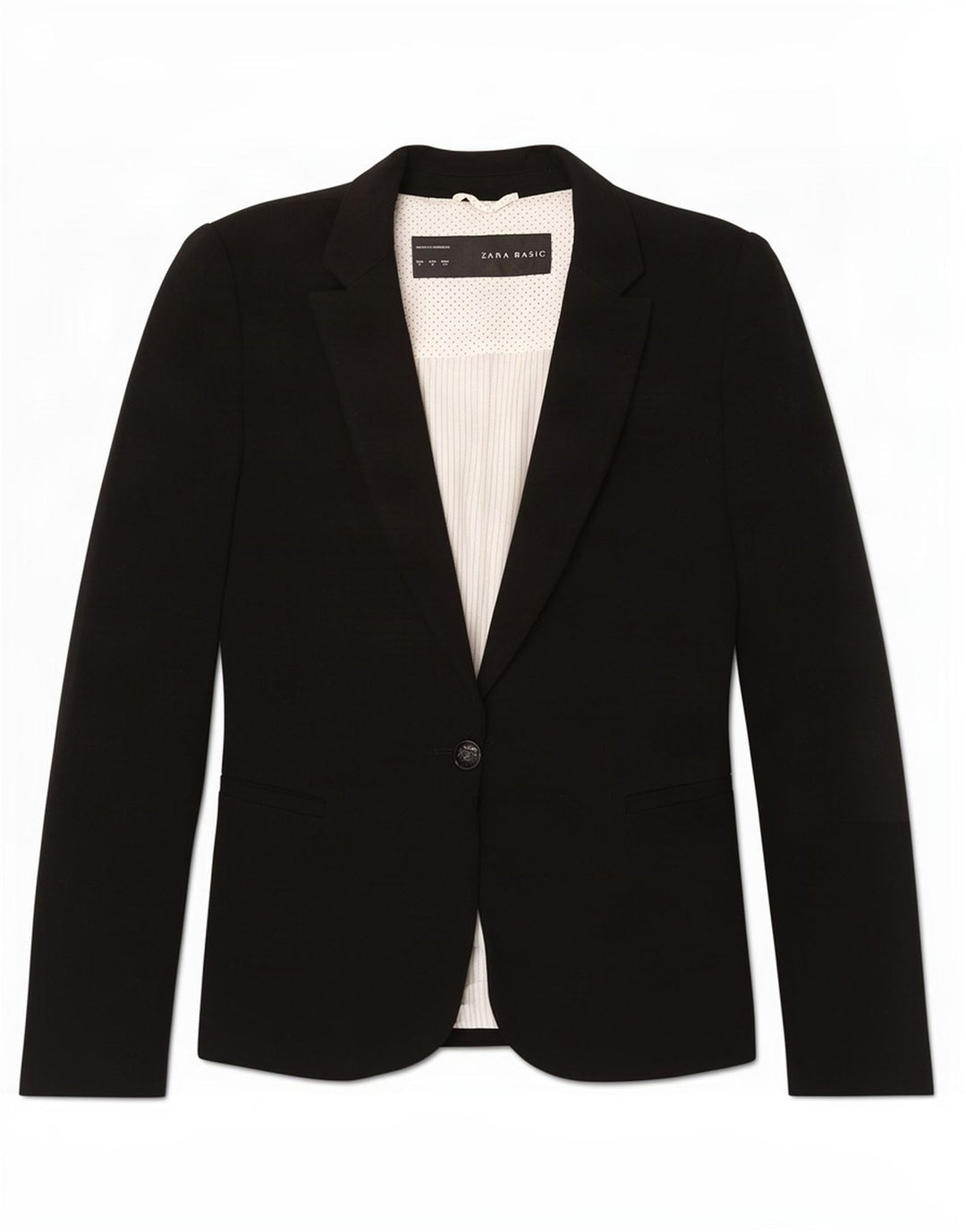 Zara Damen 1-Knopf-Blazerjacke UK 10 Small Schwarz