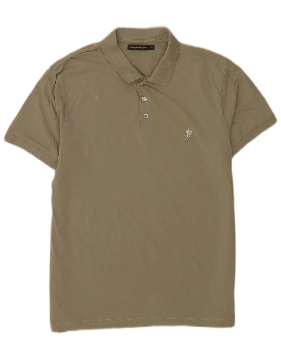 French Connection Herren-Poloshirt, groß, Khaki, Baumwolle