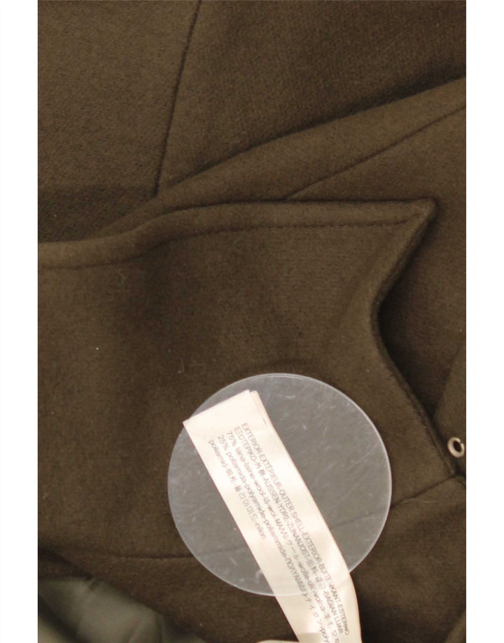 Massimo Dutti Damenmantel UK 16 Large Khaki Wolle