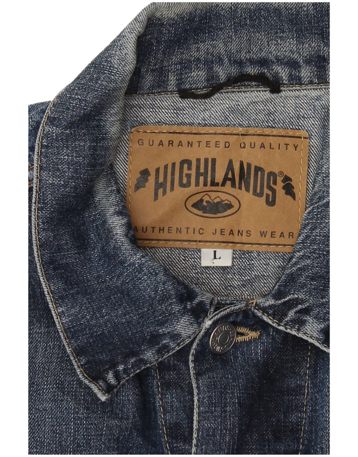 Highland Herren Jeansjacke UK 40 Large Blau