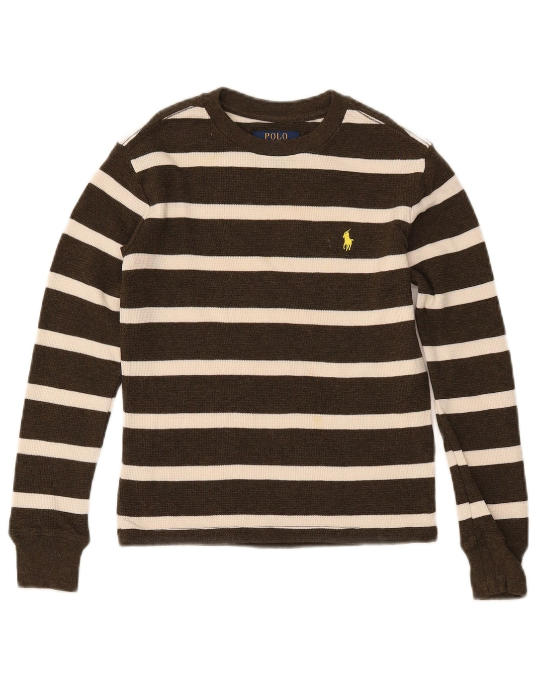 POLO RALPH LAUREN Jungen-Pullover mit U-Boot-Ausschnitt, 7–8 Jahre, Größe S, Khaki