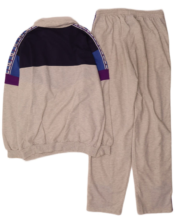 Lotto Herren-Trainingsanzug mit Grafik, XL, grau, Colourblock-Polyester