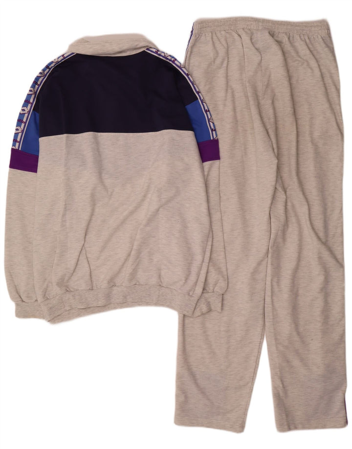 Lotto Herren-Trainingsanzug mit Grafik, XL, grau, Colourblock-Polyester