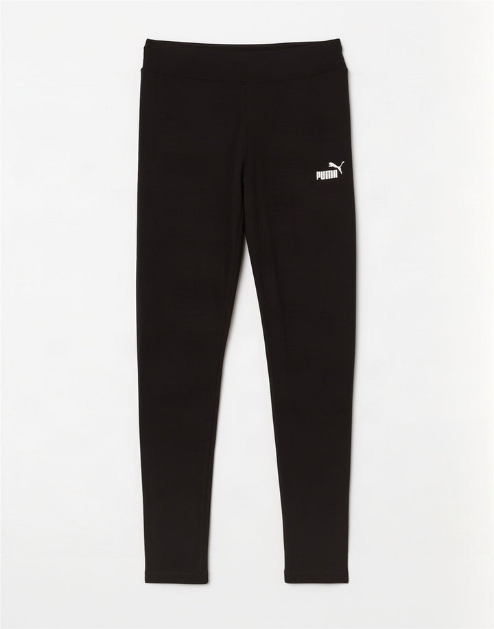 Puma Damen Leggings UK 12 Medium Schwarz Baumwolle