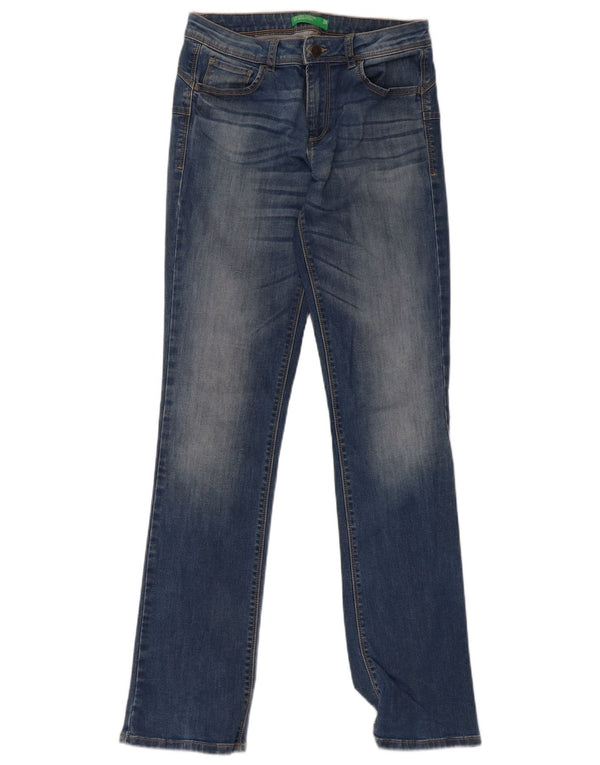 Benetton Damen Slim Jeans W28 L32 Blau