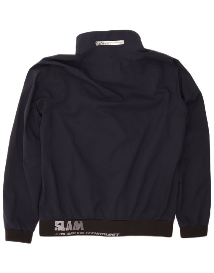 SLAM Herren-Bomberjacke mit Grafik, UK 40, Größe L, Marineblau, Polyester