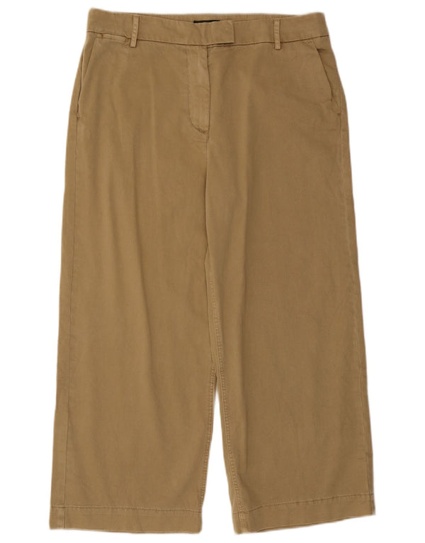 J. Crew Damen Crop Straight Freizeithose US 12 Large W34 L24 Beige