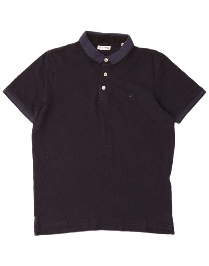 Jack & Jones Herren-Poloshirt, groß, Marineblau, Farbblock