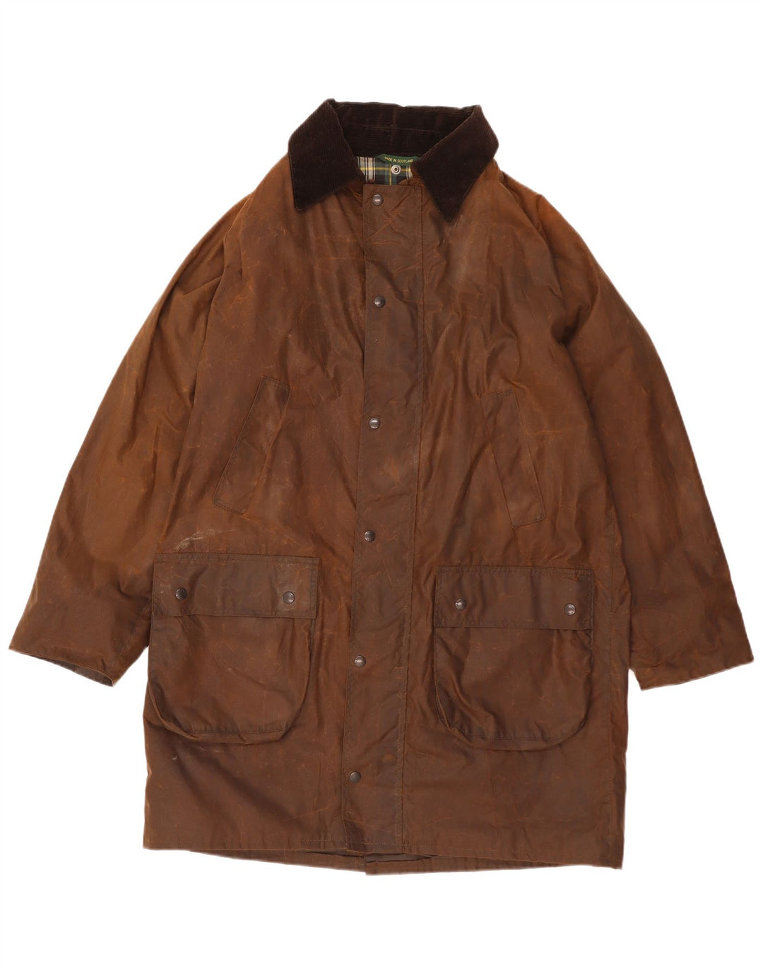 Caber Classics Herrenjacke aus gewachster Baumwolle, UK 38, mittelbraune Baumwolle
